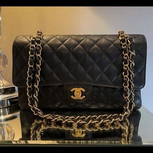 Chanel Medium Classic Caviar GHW